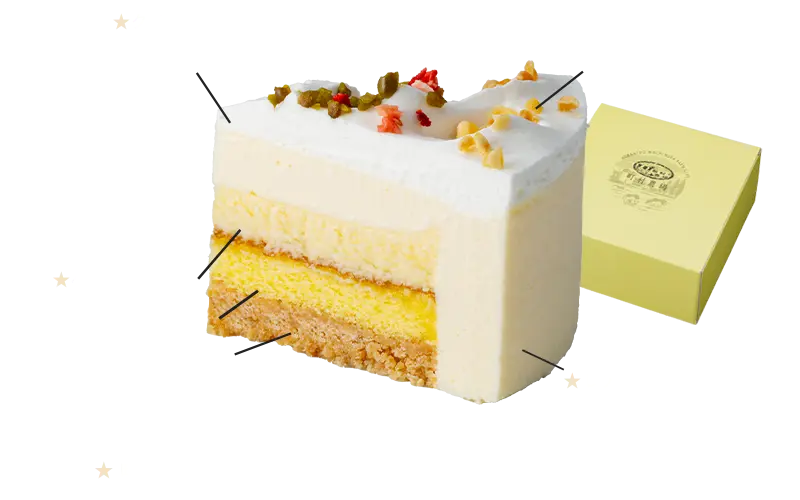 町村農場のクリームチーズ使用（ベイクドチーズ・クリームチーズホイップクリーム、レアクリームチーズムース）、ピスタチオダイス、フランボワーズダイス、アーモンドダイス、スポンジ生地、クッキークラム / ４号サイズ（直径約 12cm 3～4名様用）